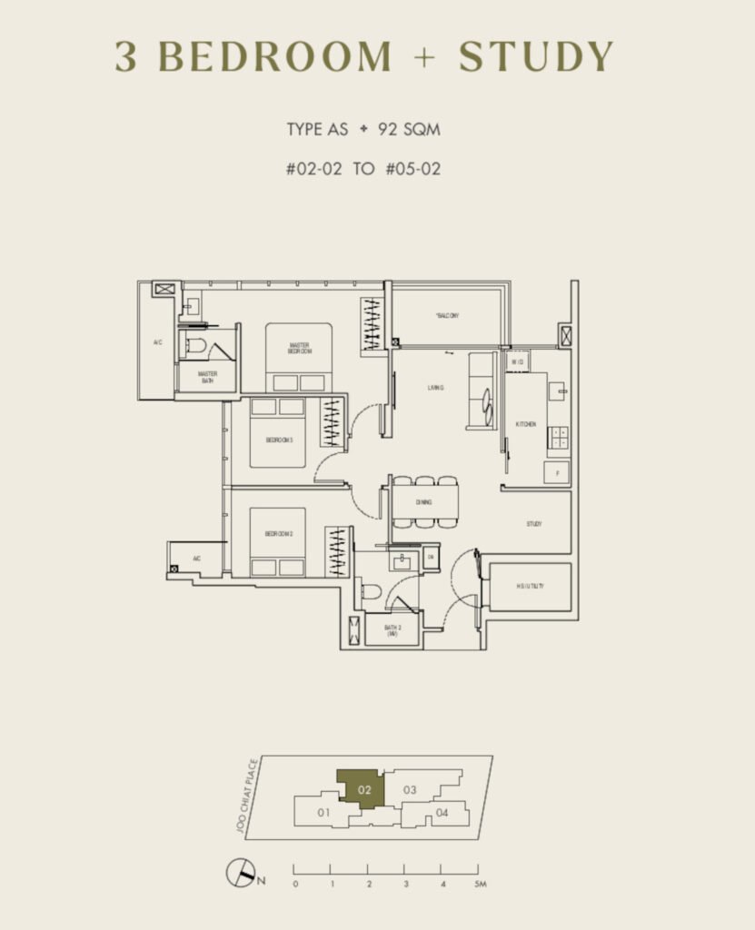 Straits at Joo Chiat 3+1 Floor Plan