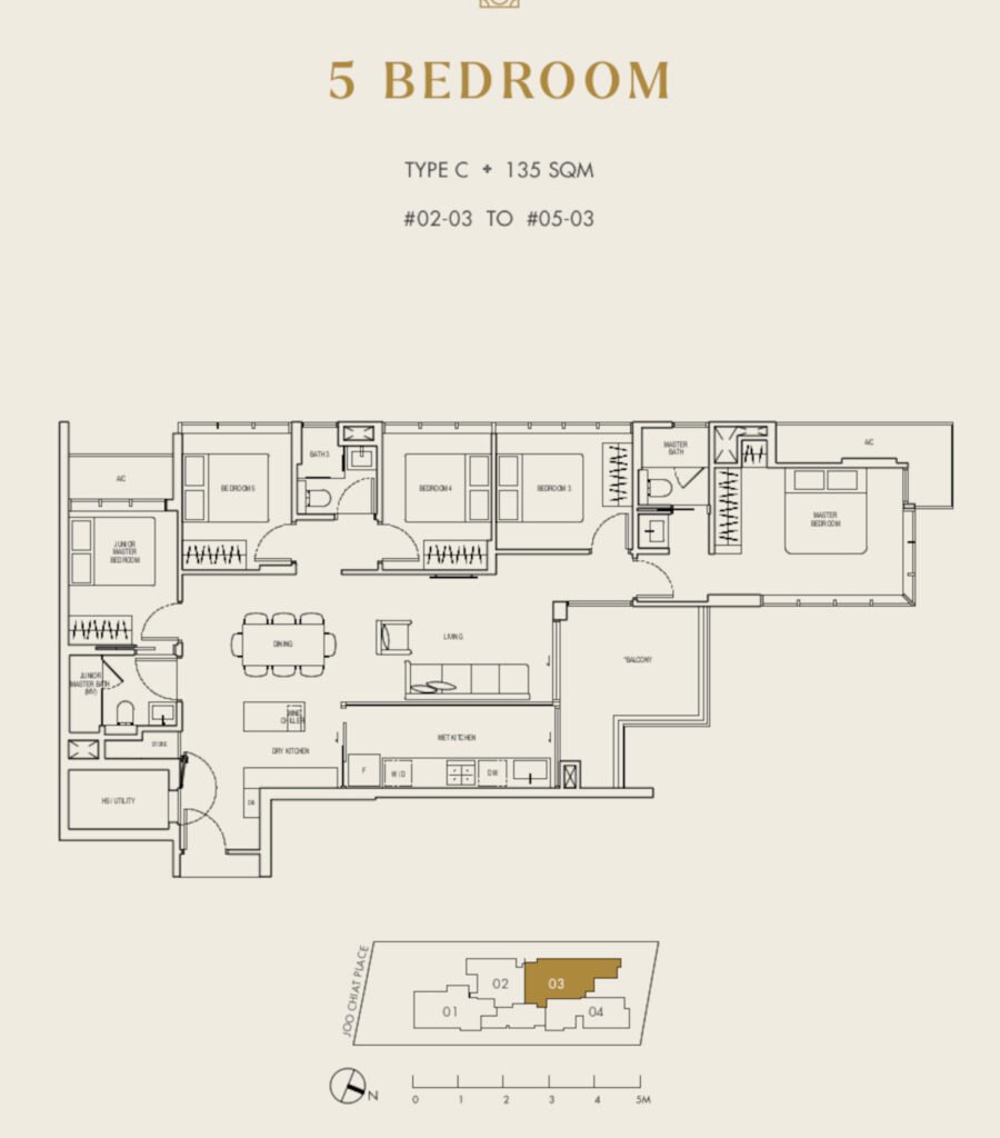 Straits at Joo Chiat 5 Bedrooms Floor Plan